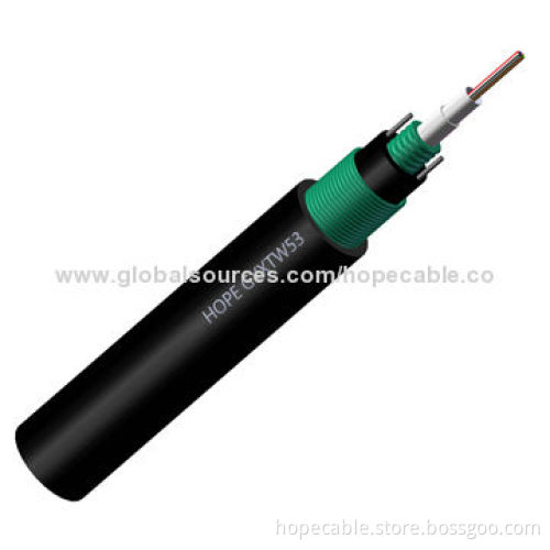 Loose Tube Water Blocking System Corrugated Steel Tape Aerial Duct Buried GYXTW53 Fiber-optic Cable